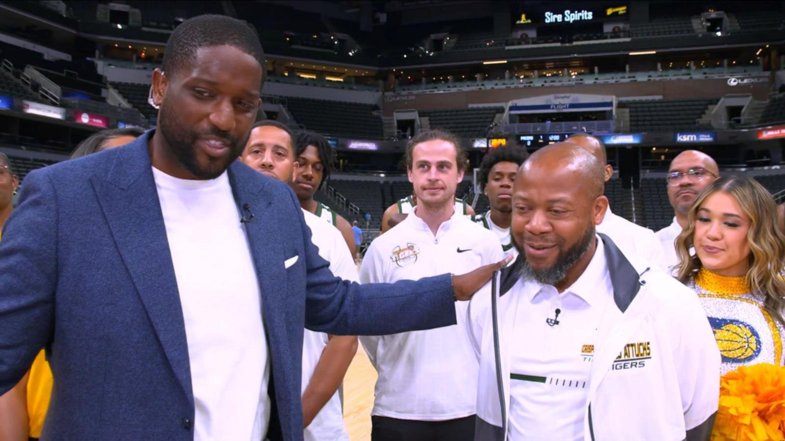 WATCH:  High school basketball coach gets heartwarming surprise