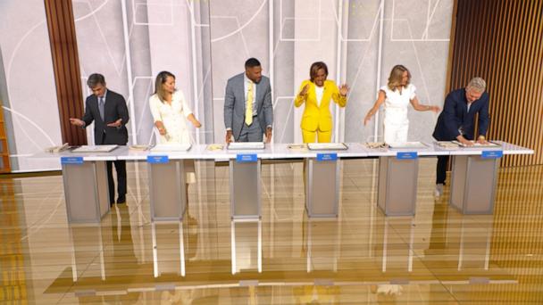 ‘GMA’ anchors press cement handprints outside new studio