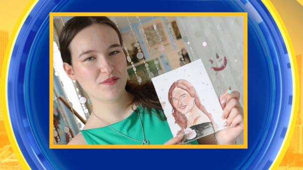 Graduating high school senior draws portraits of classmates