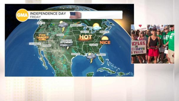 Fourth of July forecast across country