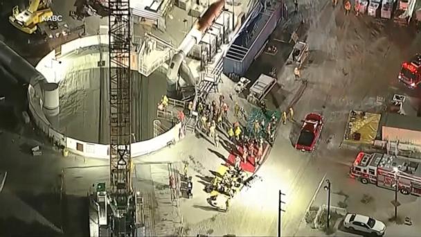 Dozens of workers rescued after tunnel collapse