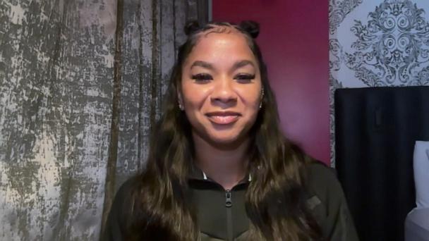 Jordan Chiles talks flag football