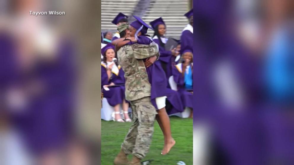VIDEO: Emotional father-daughter reunion at graduation