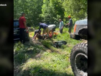 WATCH:  Missing woman rescued after 3 days trapped in mud