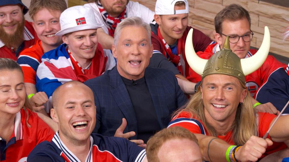 VIDEO: Norwegian fans perform 'Viking Row' in studio