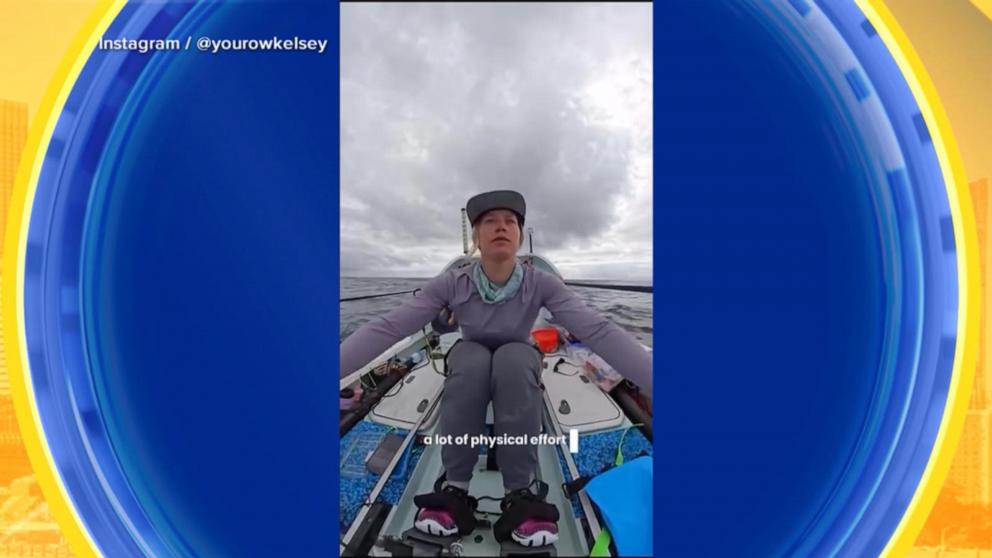 VIDEO: American woman rowing into the record books