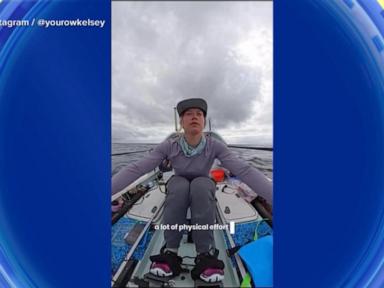 WATCH:  American woman rowing into the record books