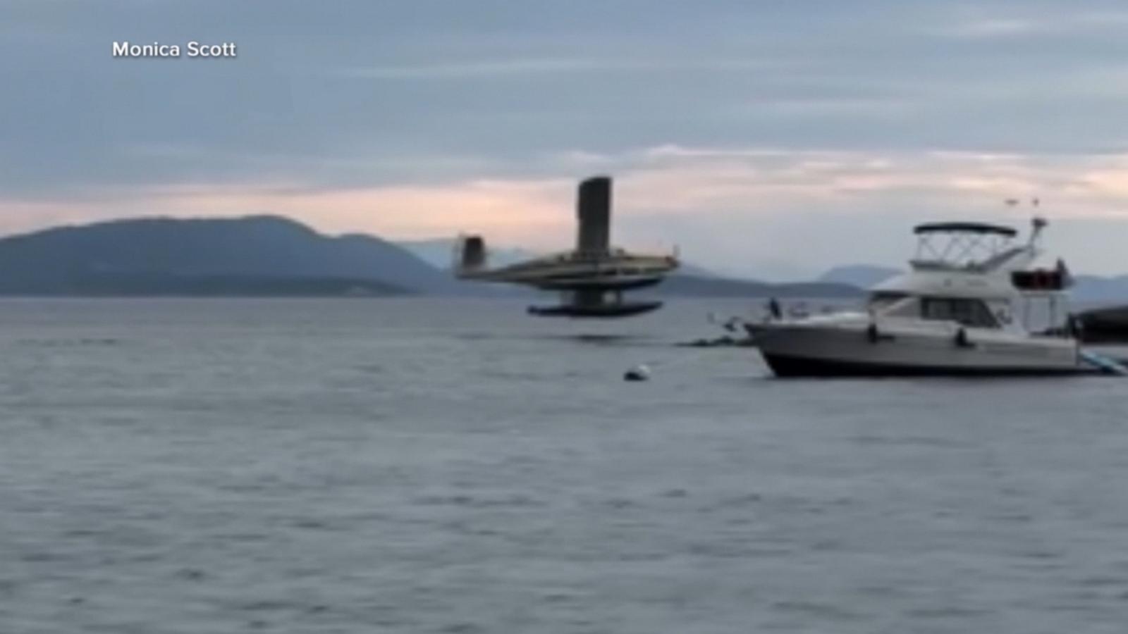 WATCH:  Video shows seaplane crash off Washington state