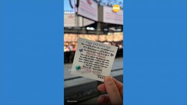 VIDEO: Mom honors late daughter at BTS concerts with special 'freebies'
