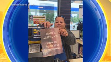 VIDEO: Dancing for gas discount