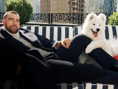 WATCH:  Taylor Swift and Travis Kelce debut their new dog