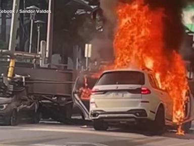 WATCH:  Witnesses speak out after narrow escapes from fiery drill rig collapse