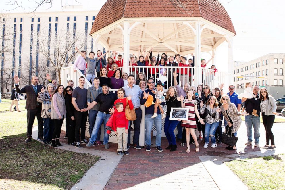 PHOTO: Selah Scott, 8 and Skye Scott, 2, were adopted in Lubbock, Texas, on March 5 among family and friends. To Selah's shock, her teacher Ms. Ramirez and 13 of her fellow students showed up to the courthouse.