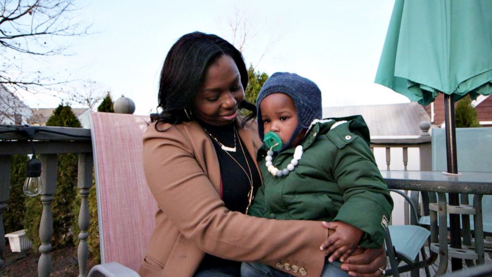 PHOTO: Iaishia Smith is pictured with her son.