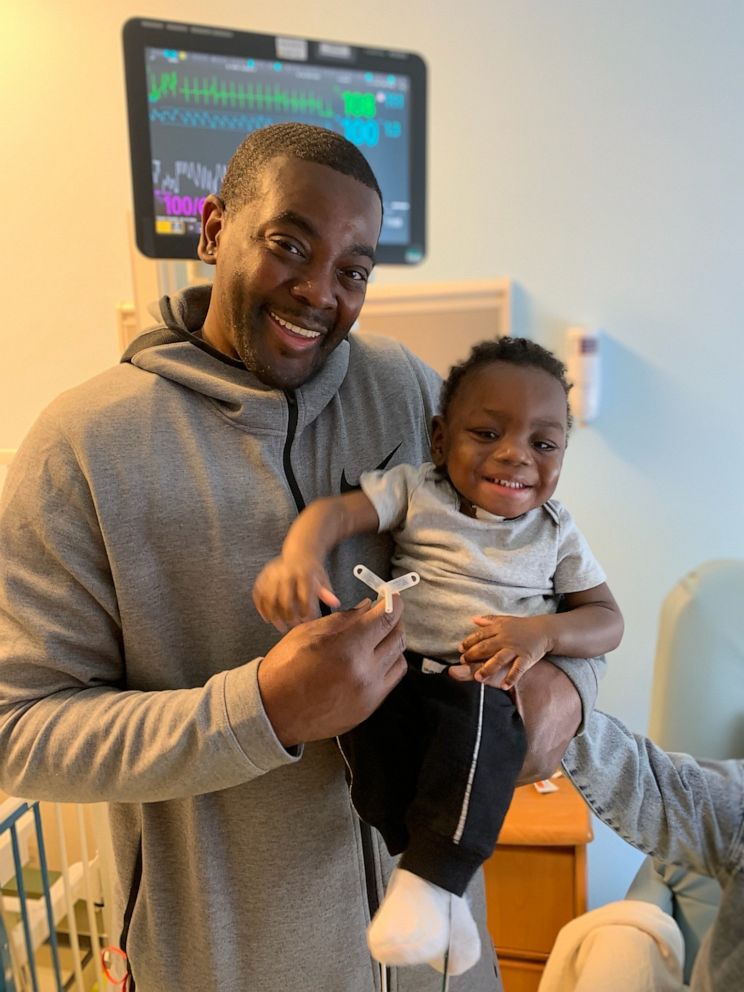 PHOTO: Charlie Smith was born at 25 weeks gestation in Power Springs, Georgia. Doctors gave him a 50 percent chance for survival, and rushed him to the NICU. Here, he poses with his father, Wendell Smith. 
