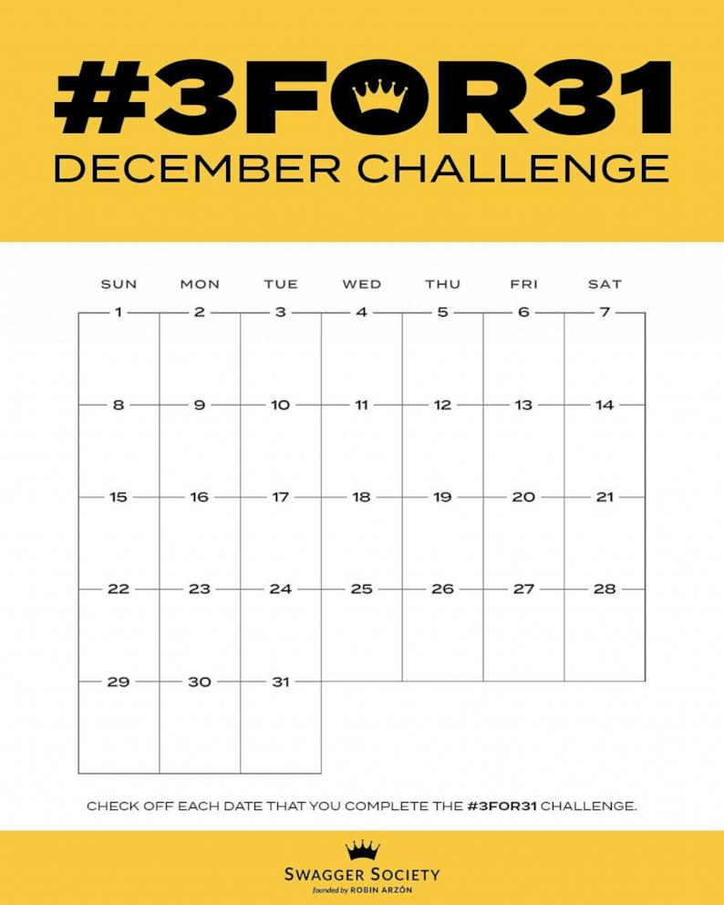 PHOTO: Robin Arzón, a Peloton instructor and "GMA" contributor, created a 31-day movement challenge for December.