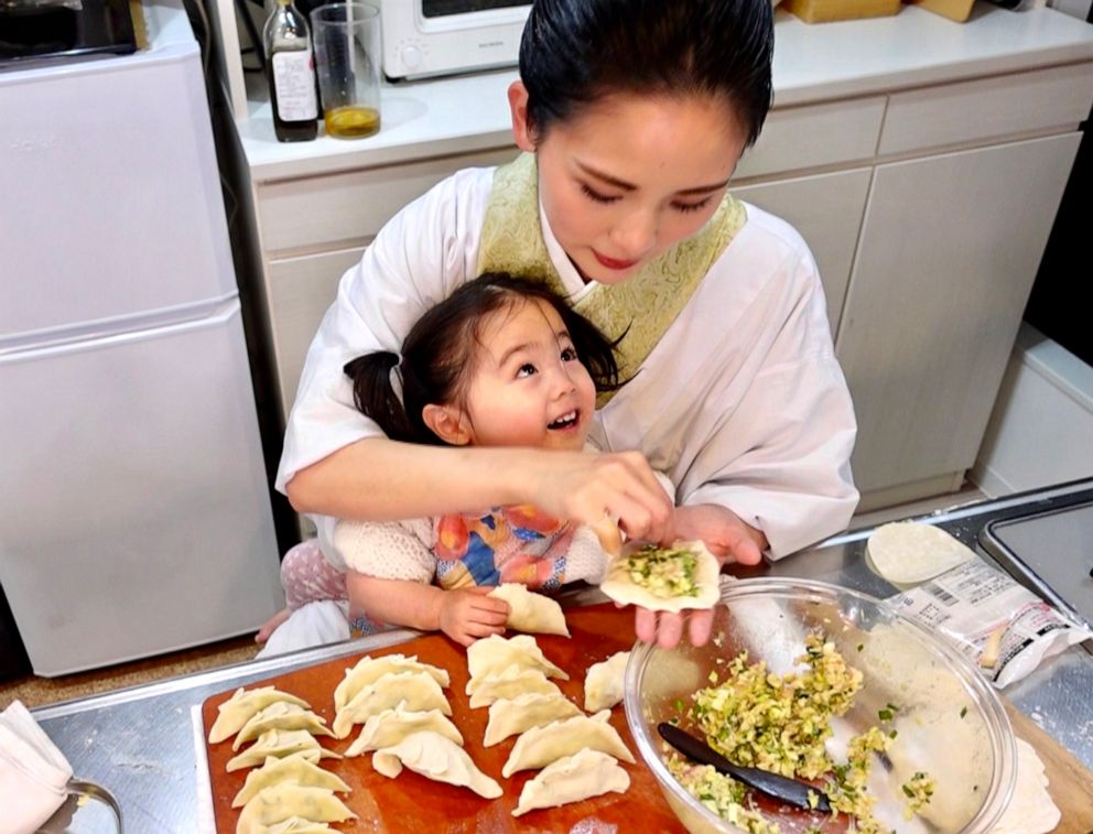 PHOTO: Moe cooks with her daughter Sutan in an undated photo. Moe, known as Kimono Mom, is a mom and former geisha who just hit one million subscribers on YouTube.