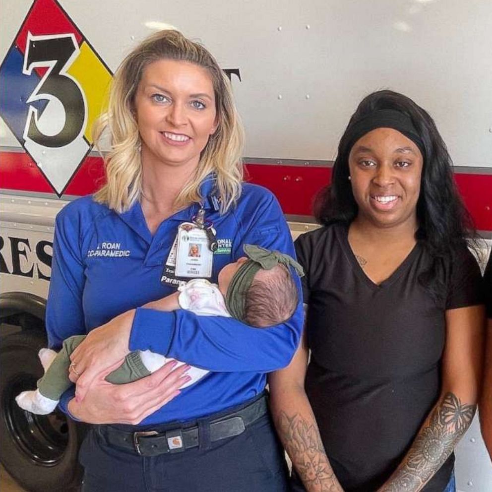 VIDEO: First responders named godparents after saving newborn's life