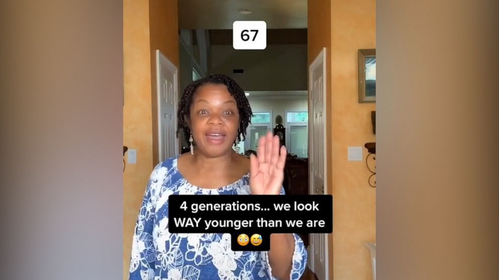 PHOTO: Lizi Harden, 20, her mother, Edith Davidson, 49, Auntie Edith "Ray Ray" Keys, 67 and Grandma Hattie, 102, took on TikTok's generations challenge. Seen in this video screen grab is Edith "Ray Ray" Keys.