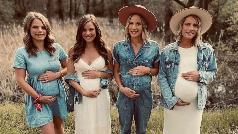 PHOTO: Sisters Caroline, Amy, Haley, and Katie were all born within 18 months of each other and are all expecting to give birth within a few months.