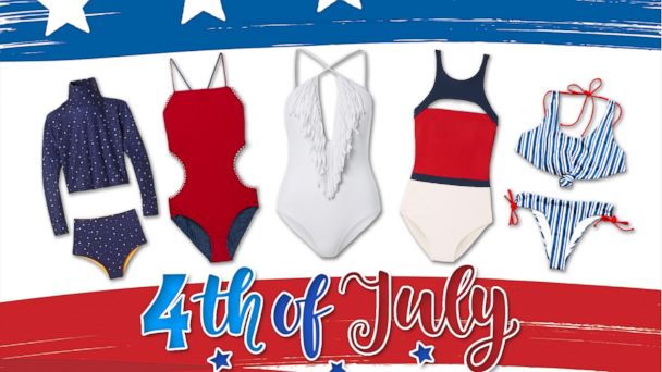 HAWEE Womens American Flag Swimsuit Bikini 4th of July Bathing