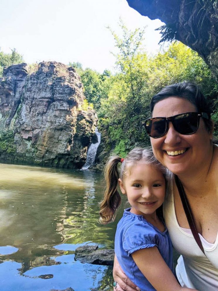 PHOTO: When Minnesota extended its lockdown and mom Colleen Radke didn't go back to work, she and her daughter Wynn, 5, set out to chase waterfalls. They saw waterfalls all over their home state and some in Wisconsin.