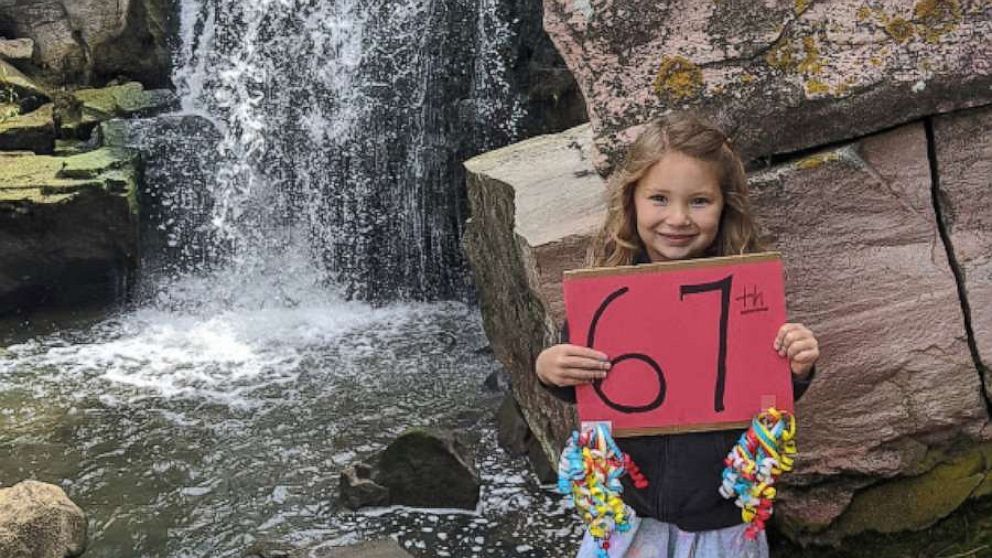 PHOTO: When Minnesota extended its lockdown and mom Colleen Radke didn't go back to work, she and her daughter Wynn, 5, set out to chase waterfalls. They saw waterfalls all over their home state and some in Wisconsin.