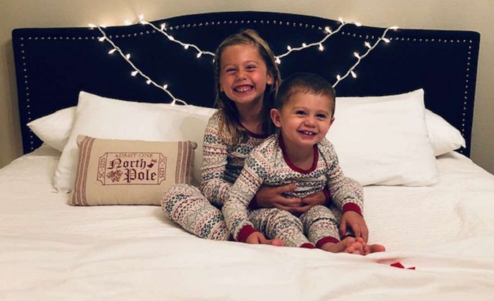 PHOTO: Katelynn Hardee, 5, a kindergartner who is raising money to cover her school's lunch debt in California, is seen in an image with her brother, Landon Hardee, 2.