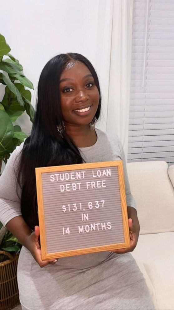 PHOTO: Corazon Eaton accumulated over $131,000 in student debt from college and graduate school. She was determined to pay it all off to achieve financial freedom.