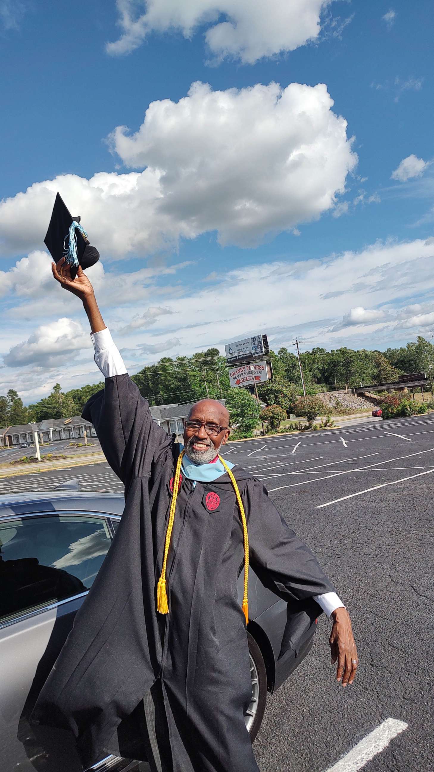 PHOTO: Leroy Harley went back to school at age 69 and now, at 71, has graduated with a master's degree in teaching from the University of South Carolina.