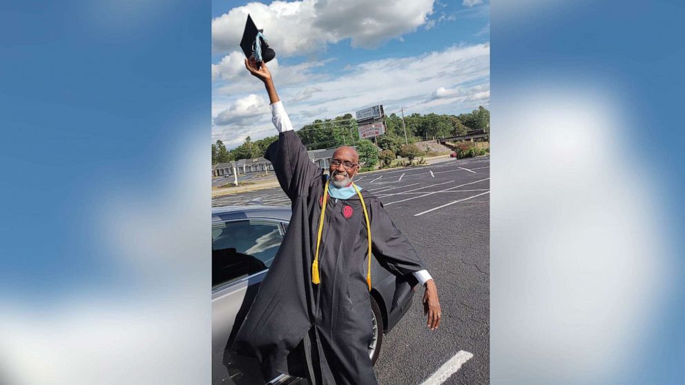 PHOTO: Leroy Harley went back to school at age 69 and now, at 71, has graduated with a master's degree in teaching from the University of South Carolina.