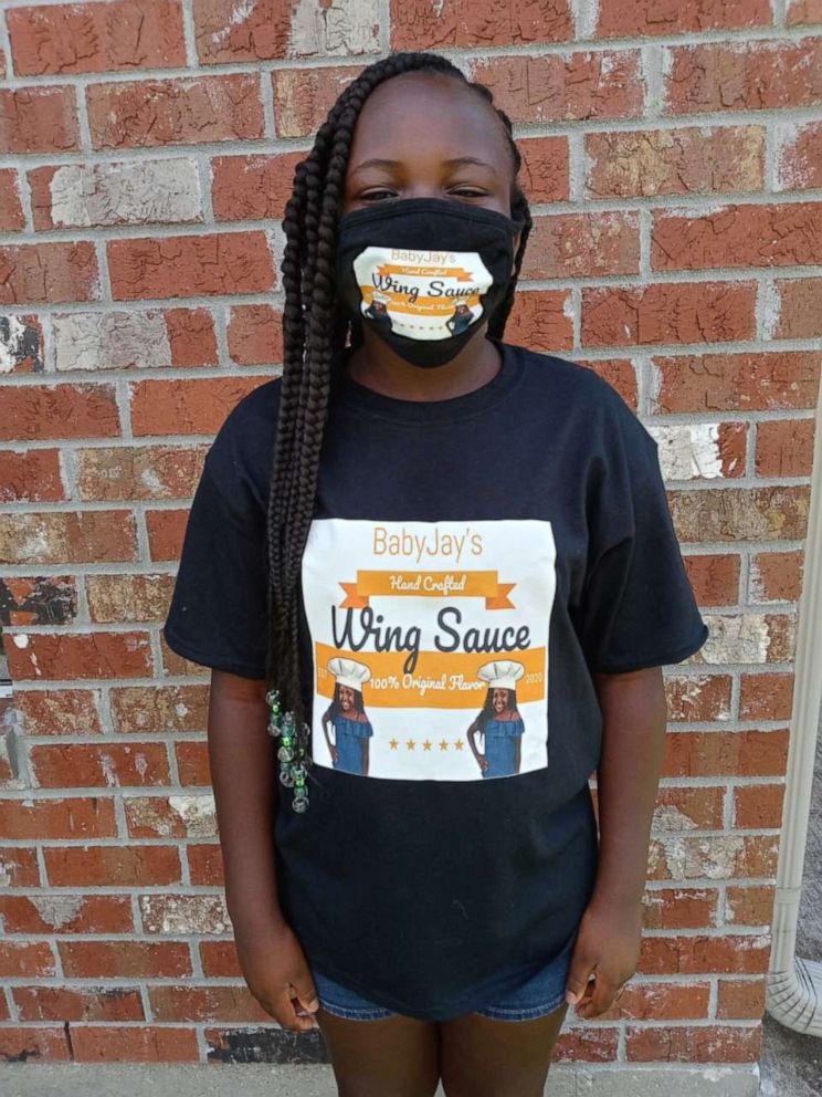 PHOTO: A'Jzala Johnson of Luling, Louisiana, has a top secret recipe that her customers wish they could get their hands on. When the pandemic hit, the 12-year-old began experimenting. That's when BabyJay’s Wing Sauce was born. 
