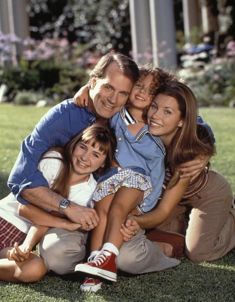 PHOTO: Stephen Collins, Mackenzie Rosman, Jessica Biel, and Beverly Mitchell star in "7th Heaven," 1996.