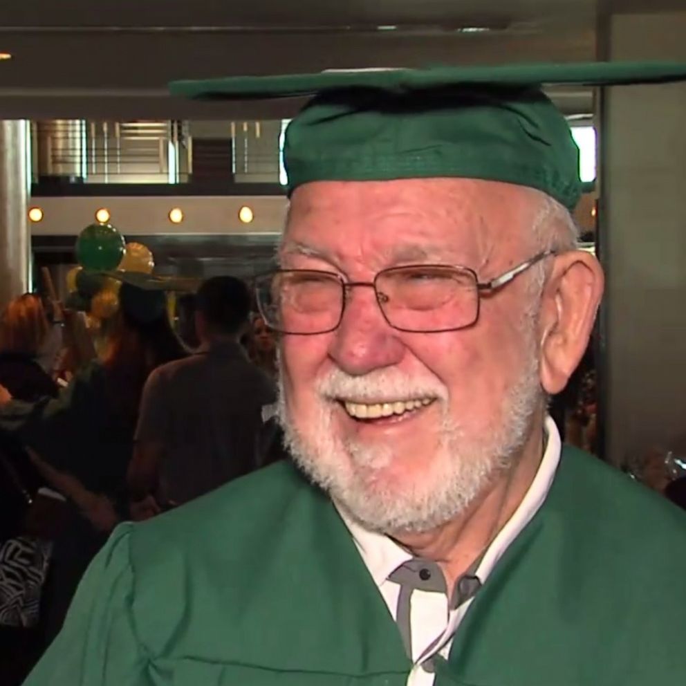 VIDEO: 81-year-old grandfather graduates college: 'If i can do it, anybody can' 