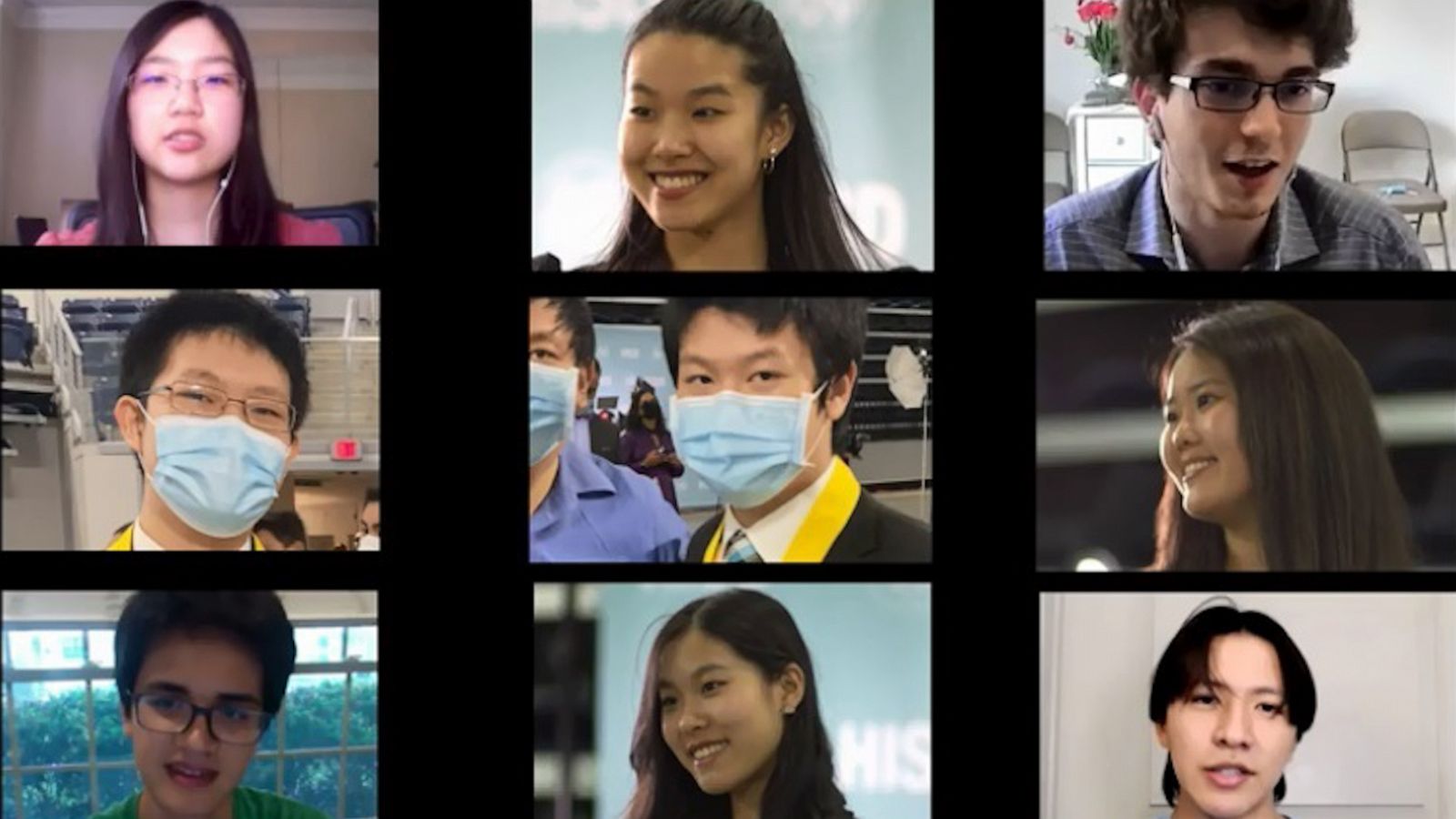 PHOTO: Alkiviades Boukas, Daniel Chen, Evie Kao, Angela Ling, Miles Mackenzie, Wenson Tsiah-Hao Tang, Christopher Zhou and Annie and Shirley Zhu, all have GPAs of 5.0. The students will graduate from Bellaire High School in Bellaire, Texas, June 13.