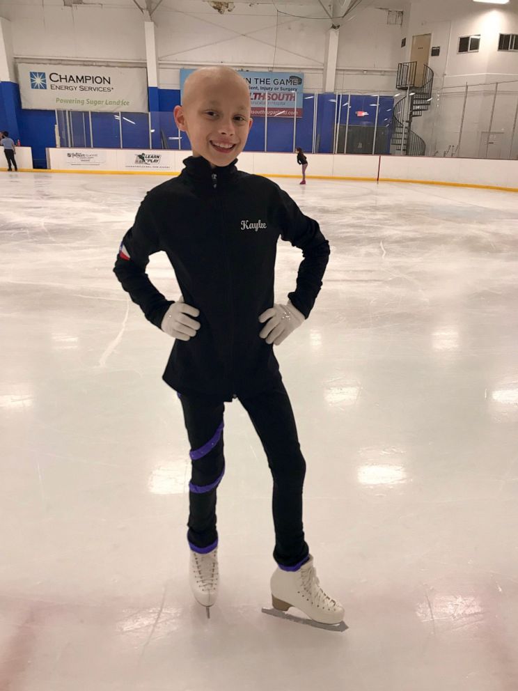 PHOTO: Kaylee Tolleson is looking forward to returning to school and getting back to ice skating since beating ovarian cancer.