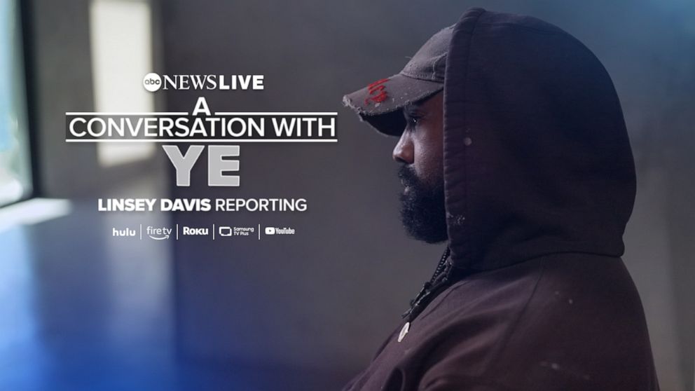 PHOTO: Watch "A Conversation with Ye: Linsey Davis Reporting," a half-hour special on ABC News Live at 8:30 p.m. ET and stream later on Hulu.