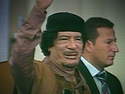 VIDEO: The Libyan leader stayed at his Embassy after speaking at the U.N.