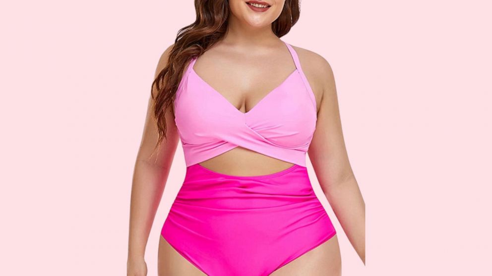 This slimming tummy control one-piece swimsuit comes in over 10