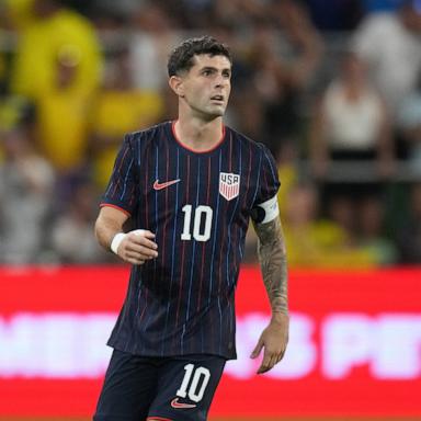 PHOTO: United States Christian Pulisic during the second half of an international friendly soccer match against Ecuador in Austin, Texas, Oct. 10, 2025. 