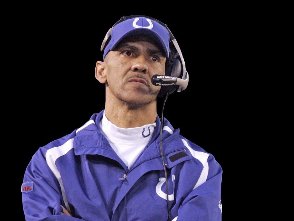 PHOTO: Former Indianapolis Colts head coach Tony Dungy watches a game.