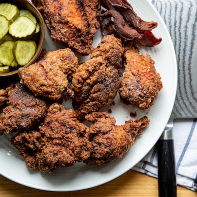 PHOTO: A plate of chef Andrew Zimmern's fried chicken.