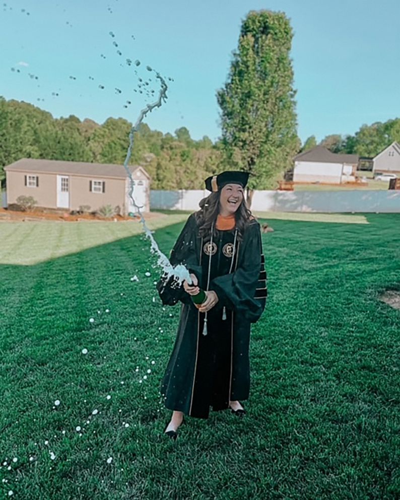 PHOTO: Abby Bailiff, of North Carolina, gave birth and graduated with a doctorate in nursing all within the span of 24 hours.