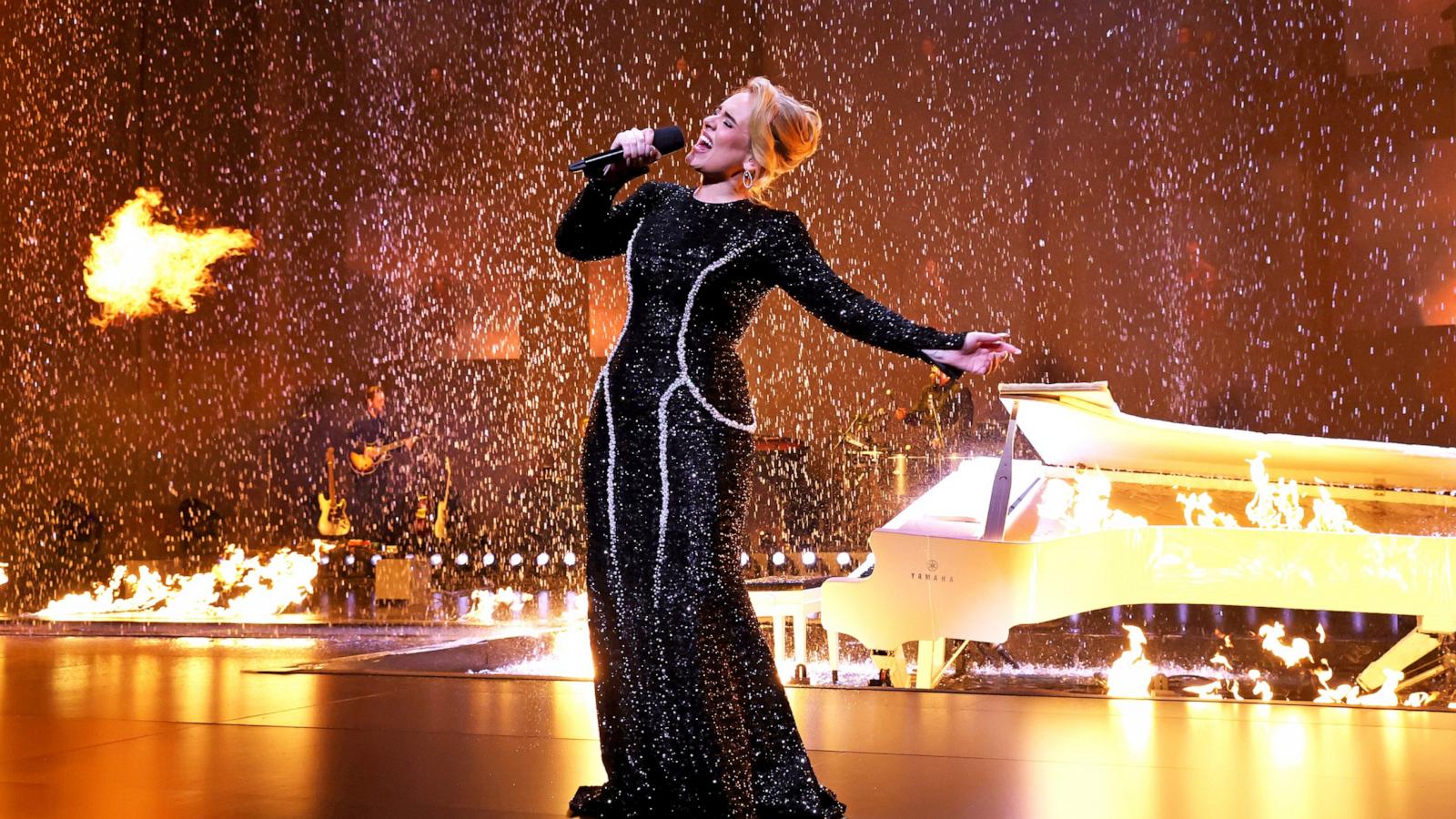 PHOTO: Adele performs onstage during "Weekends with Adele" at The Colosseum at Caesars Palace in Las Vegas, Jan. 26, 2024.