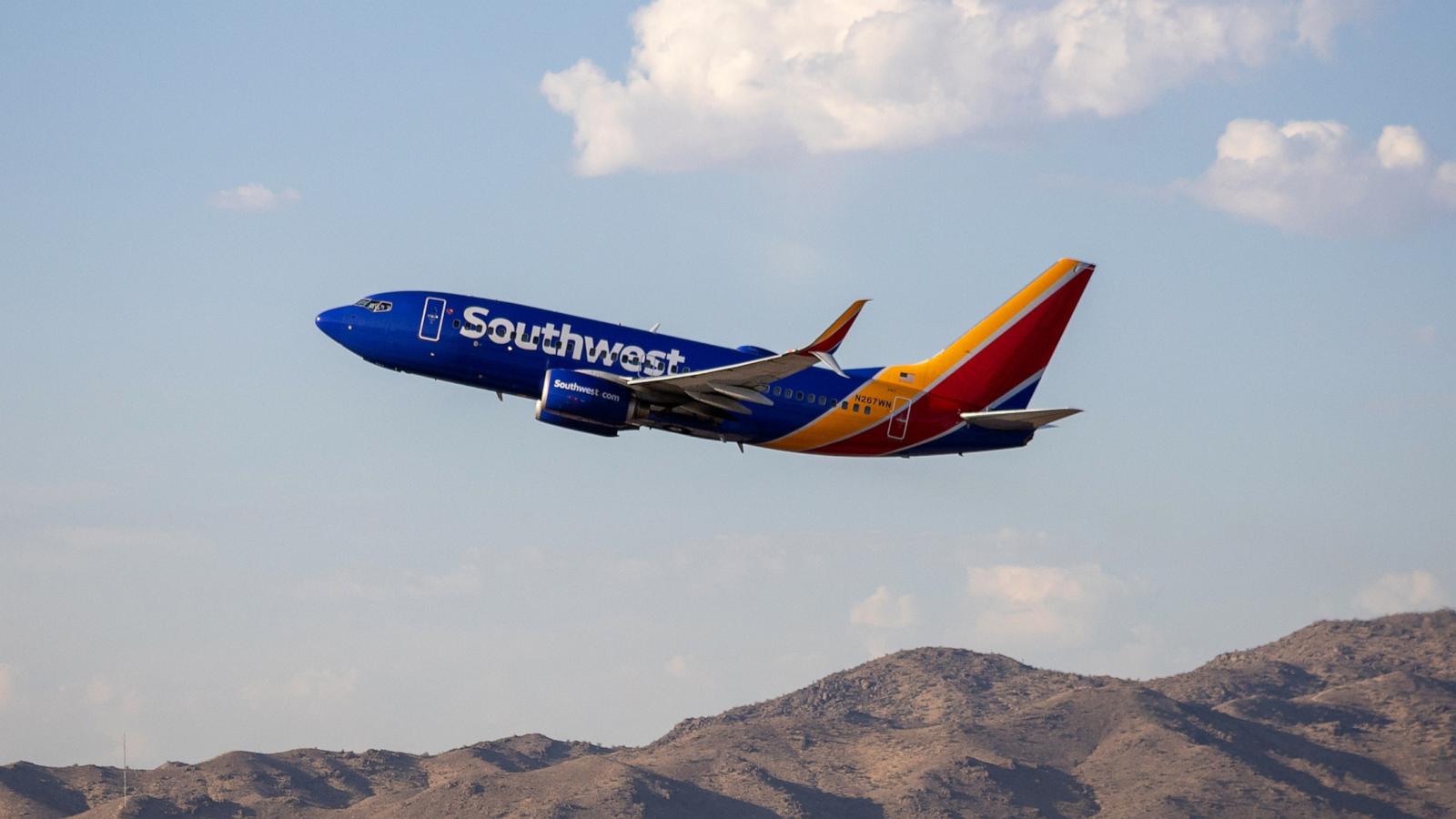 PHOTO: A Southwest Airlines airplane takesoff from Sky Harbor Airport in Phoenix, Az.