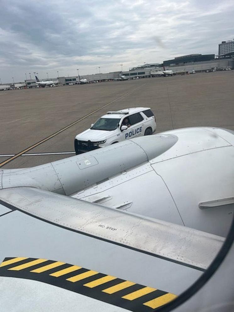 PHOTO: An Alaska Airlines jet taking off in Nashville braked to a rapid stop on the runway to avoid a possible collision Thursday with a Southwest Airlines plane, and federal agencies are investigating the incident, Sept. 12, 2024.