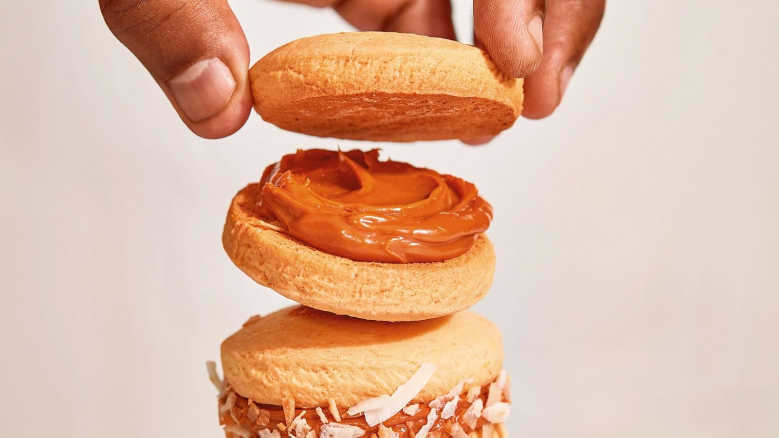 PHOTO: A stack of homemade Alfajores De Maicena that can be made ahead for Thanksgiving dessert.