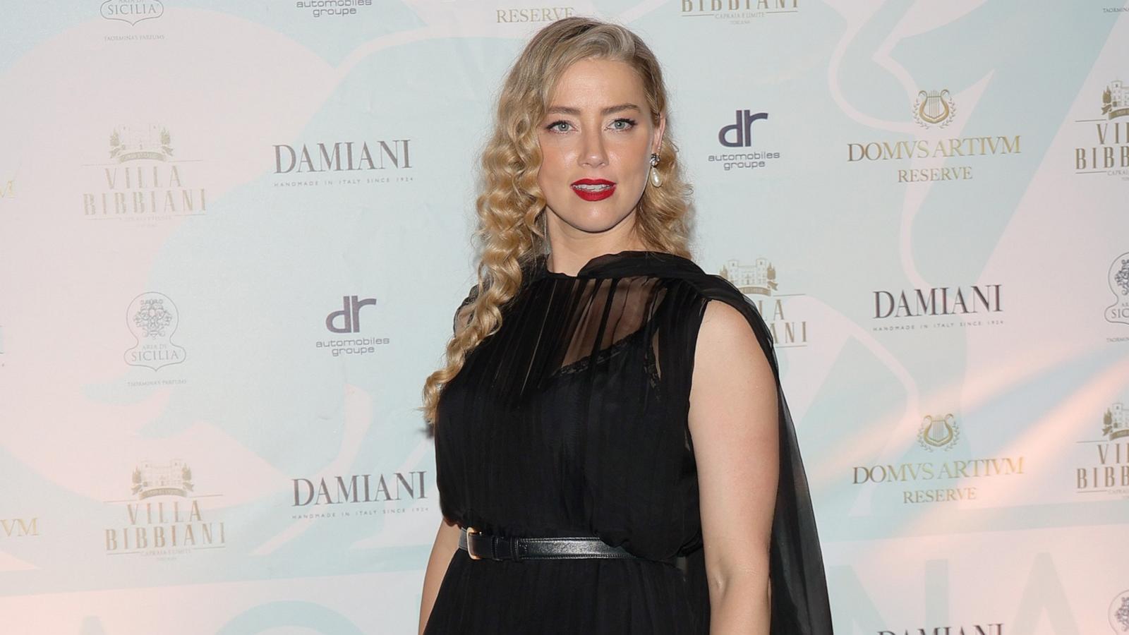 Amber Heard attends the 69th Taormina Film Festival on June 24, 2023 in Taormina, Italy.
