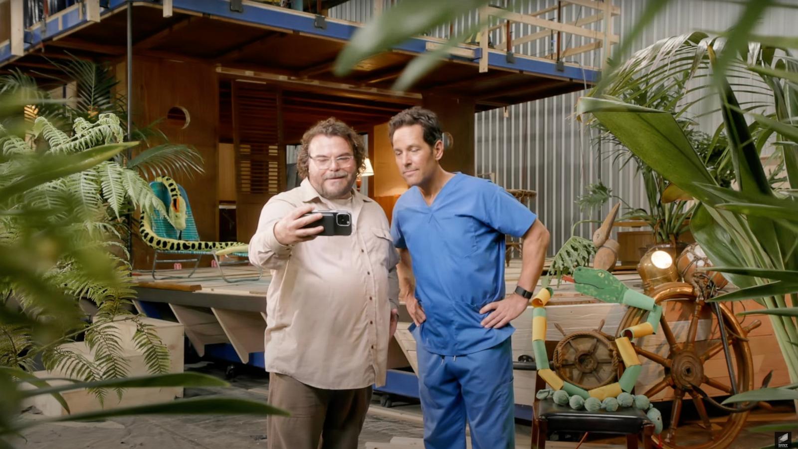 PHOTO: Jack Black and Paul Rudd appear in this screengrab from a YouTube video.