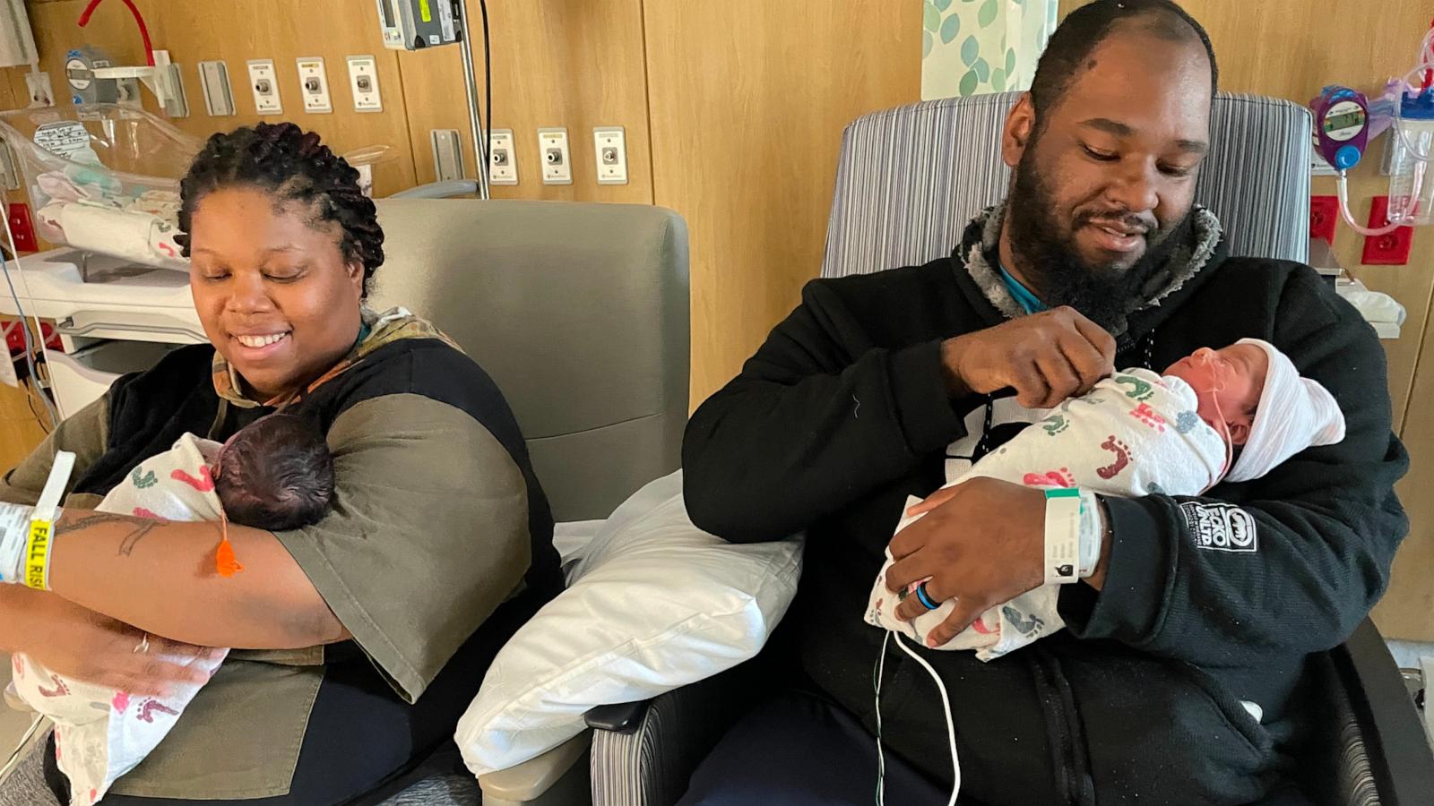 PHOTO: Angelia Tutt and her husband Elliott McNeil welcomed their second set of twins – Kendrick and Kairo – at Cone Health Women’s & Children’s Center at Moses Cone Hospital in Greensboro, North Carolina.